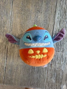 Disney Stitch Pumpkin Plush - Blue, Orange & Purple Accents